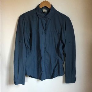 Blue REI Travel Hiking Trekking Shirt Small